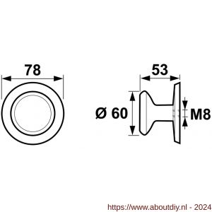 AXA deurknop Schaal - A21600637 - afbeelding 2