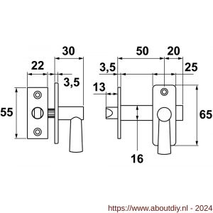 AXA inboorgrendel DM50 met sluitplaat - A21600564 - afbeelding 3