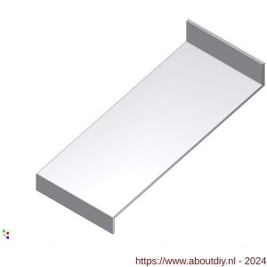 AluArt waterslagprofiel 160 mm L 2500 mm per 2 stuks aluminium brute - A20201116 - afbeelding 1