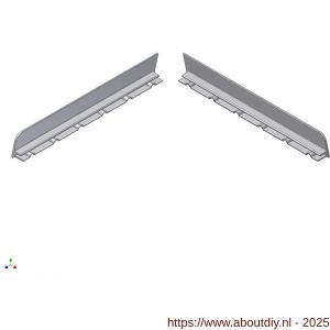 AluArt waterslagprofiel stel kopschotjes links en rechts profiel 180 mm aluminium brute - A20201188 - afbeelding 1