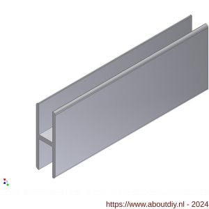 AluArt H-profiel 7 mm L 3000 mm per 2 stuks aluminium brute - A20200772 - afbeelding 1