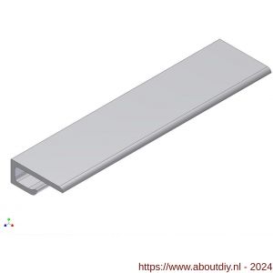 AluArt koppelprofiel beeindiging 4 mm L 6000 mm aluminium brute - A20200520 - afbeelding 1