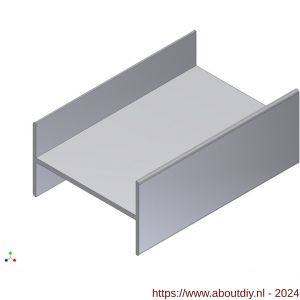 AluArt H-profiel 50 mm L 6000 mm aluminium brute - A20200771 - afbeelding 1