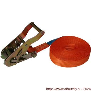 Berdal Loadlok spanband Professioneel met ratel 25 mm 5 m 750/1500 daN oranje - A50200907 - afbeelding 1