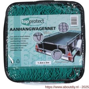 Berdal Loadlok aanhangwagennet met hoeklussen en elastiek groen 200x300 cm - A50200849 - afbeelding 1