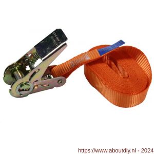 Berdal Loadlok spanband Professioneel met ratel 25 mm 7 m 350/700 daN oranje - A50200883 - afbeelding 1