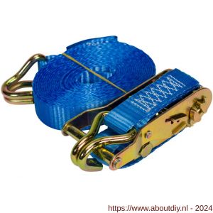 Konvox spanband 25 mm ratel 909 haak 1002 5 m LC 750 daN blauw - A50201269 - afbeelding 1