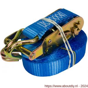 Konvox spanband 25 mm ratel 909 haak 1002 5 m LC 750 daN blauw - A50201269 - afbeelding 2
