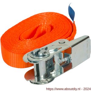 Konvox spanband 25 mm ratel 906 5 m LC 750/1500 daN oranje - A50201270 - afbeelding 1