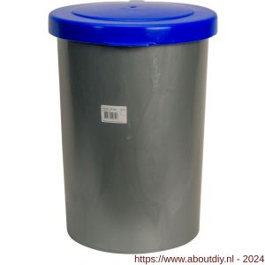 Gripline-A afvalcontainer kunststof 55 L grijs blauw deksel - A50200432 - afbeelding 1