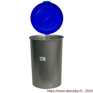 Gripline-A afvalcontainer kunststof 55 L grijs blauw deksel - A50200432 - afbeelding 4