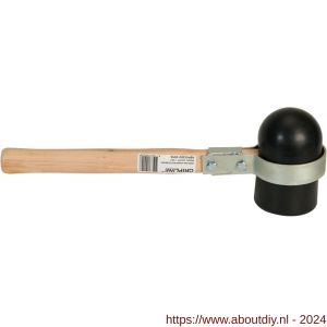 Gripline hamer rubber Rotterdams model zacht zwart met gat - Y20500314 - afbeelding 2