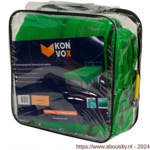 Konvox aanhangwagennet fijnmazig met elastiek 1,4x2,5 cm groen - A50200858 - afbeelding 3