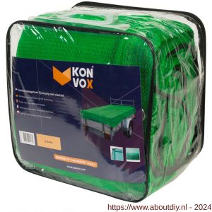 Konvox aanhangwagennet fijnmazig met elastiek 250x400 cm groen - A50200868 - afbeelding 1