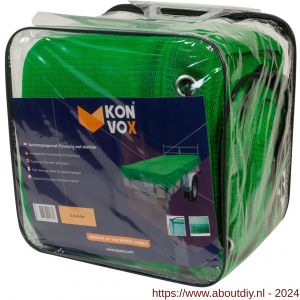 Konvox aanhangwagennet fijnmazig met elastiek 250x450 cm groen - A50200870 - afbeelding 1