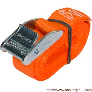 Konvox spanband 25 mm Professioneel met klemgesp 25 mm 2 m 175/350 daN oranje - A50200901 - afbeelding 1