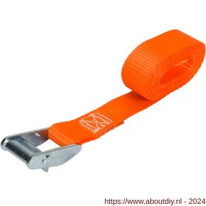 Konvox spanband 25 mm Professioneel met klemgesp 25 mm 2 m 175/350 daN oranje - A50200901 - afbeelding 4
