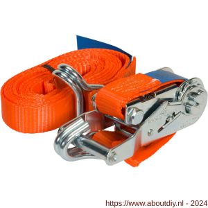 Konvox spanband Professioneel 25 mm ratel 909 haak 1002 3 m LC 750/1500 daN oranje - A50200886 - afbeelding 1