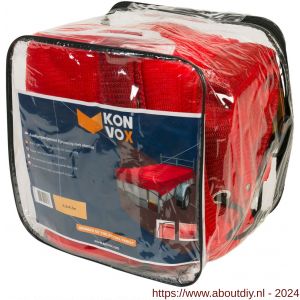 Konvox aanhangwagennet fijnmazig met elastiek 250x450 cm rood - A50200871 - afbeelding 1