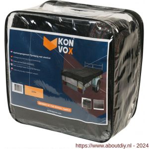 Konvox aanhangwagennet fijnmazig met elastiek 200x300 cm zwart - A50200864 - afbeelding 1