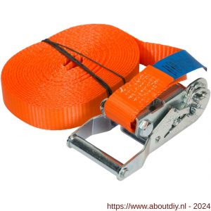 Konvox spanband Professioneel 25 mm ratel 909 5 m LC 1500 daN oranje - A50200907 - afbeelding 1