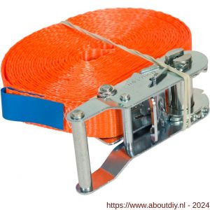 Konvox spanband Professioneel 25 mm ratel 909 7 m LC 1500 daN oranje - A50200908 - afbeelding 1
