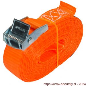 Konvox spanband 25 mm klemgesp 804 LC 250 daN 25 mm 4 m oranje - A50200905 - afbeelding 1