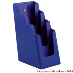 Nedco Display folderhouder meervoudig 4 vaks 1/3 A4 signaalblauw - A24004058 - afbeelding 1