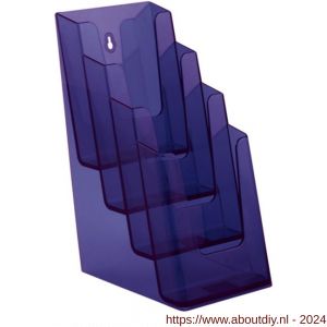 Nedco Display folderhouder meervoudig 4 vaks 1/3 A4 NedNeon Purple - A24004062 - afbeelding 1