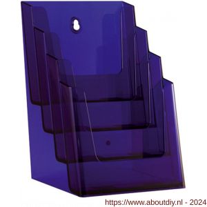Nedco Display folderhouder meervoudig 4 vaks A5 NedNeon Purple - A24004094 - afbeelding 1