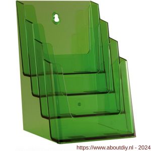 Nedco Display folderhouder meervoudig 4 vaks A5 NedNeon Green - A24004095 - afbeelding 1