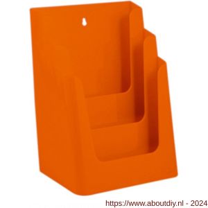 Nedco Display folderhouder meervoudig 3 vaks A4 oranje - A24004071 - afbeelding 1