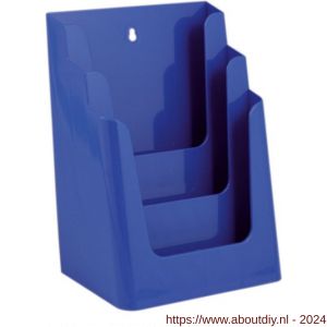 Nedco Display folderhouder meervoudig 3 vaks A4 signaalblauw - A24004074 - afbeelding 1