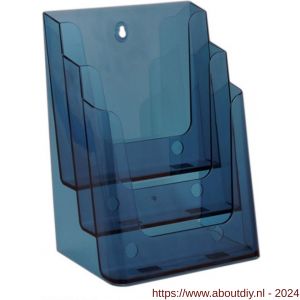 Nedco Display folderhouder meervoudig 3 vaks A4 NedNeon Blue - A24004078 - afbeelding 1
