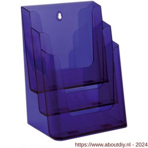Nedco Display folderhouder meervoudig 3 vaks A4 NedNeon Purple - A24004079 - afbeelding 1