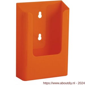 Nedco Display folderhouder wand 1/3 A4 oranje - A24004115 - afbeelding 1