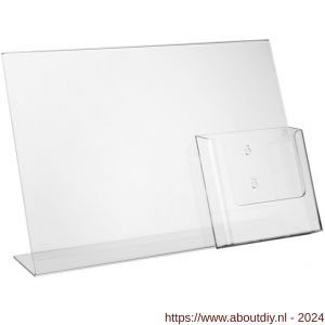 Nedco Display presentatiemiddel kaarthouder L-standaard A3 met folderhouder A5 - A24004439 - afbeelding 1