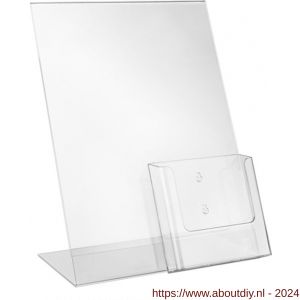 Nedco Display presentatiemiddel kaarthouder L-standaard A3 met folderhouder A5 - A24004444 - afbeelding 1