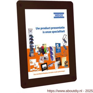 Nedco Display presentatiemiddel raamkaarthouder PVC zwart kader A4 - A24004500 - afbeelding 1