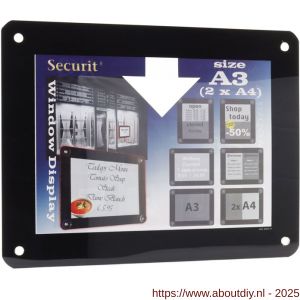 Nedco Display presentatiemiddel raamkaarthouder PVC zwart kader A3 - A24004497 - afbeelding 1