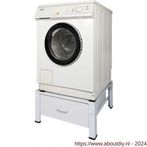 Nedco wasmachine-droger verhoger met houten lade en verstelbare voetjes - A24003927 - afbeelding 3