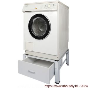 Nedco wasmachine-droger verhoger met houten lade en verstelbare voetjes - A24003927 - afbeelding 4