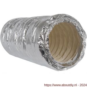 Nedco ventilatiebuis flexibele geluiddempend aluminium afvoerslang 203 mm lengte 0,5 m - A24002817 - afbeelding 1