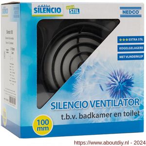 Silencio ventilator axiaal badkamer-toiletventilator Silencio 100 - A24003709 - afbeelding 1
