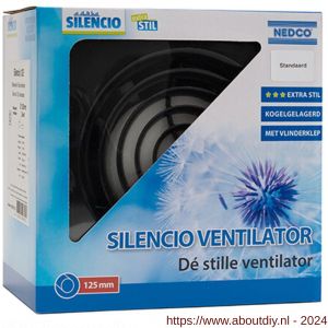 Silencio ventilator axiaal badkamer-toiletventilator Silencio 125 - A24003716 - afbeelding 1