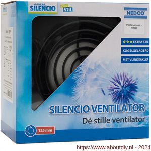 Silencio ventilator axiaal badkamer-toiletventilator Silencio 125TH - A24003721 - afbeelding 1