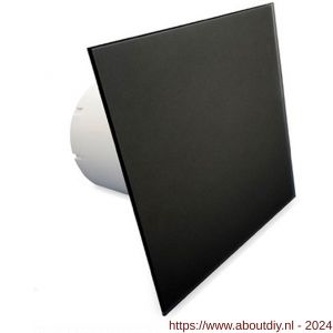Nedco ventilator-accessoire front voor AW125 glas vlak mat zwart - A24003787 - afbeelding 1