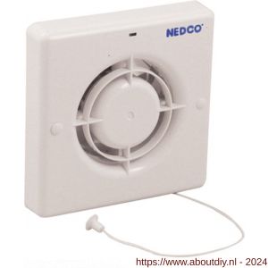 Nedco ventilator axiaal badkamer-toiletventilator CR 100 TP ABS kunststof wit - A24003613 - afbeelding 1