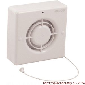 Nedco ventilator axiaal badkamer-toiletventilator CR 100 AP ABS kunststof wit - A24003631 - afbeelding 1