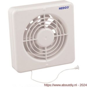 Nedco ventilator axiaal badkamer-keukenventilator CR 150 TP ABS kunststof wit - A24003691 - afbeelding 1